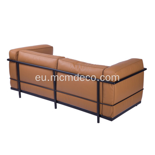 Le Corbusier LC3 Grand Modele bi eserlekuko sofa